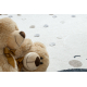Tappeto YOYO EY78 bianco / beige - Nuvola, Arcobaleno, punti per bambini, strutturali, sensoriali Frange 