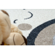 Tappeto YOYO EY78 bianco / beige - Nuvola, Arcobaleno, punti per bambini, strutturali, sensoriali Frange 