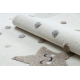 Tappeto YOYO EY78 bianco / beige - Nuvola, Arcobaleno, punti per bambini, strutturali, sensoriali Frange 