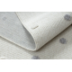 Tappeto YOYO EY78 bianco / beige - Nuvola, Arcobaleno, punti per bambini, strutturali, sensoriali Frange 