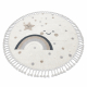 Matta YOYO EY78 circle vit / beige - Moln, Regnbåge, prickar för barn, strukturella, sensoriska fransar