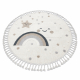 Tappeto YOYO EY78 cerchio bianco / beige - Nuvola, Arcobaleno, punti per bambini, strutturali, sensoriali Frange 
