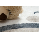 Tapis YOYO EY78 cercle blanc / beige - Nuage, Arc-en-ciel, points en peluche pour enfants, structurelles et sensorielles Franges