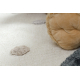 Koberec kulatý YOYO EY78 bílé / béžový - Oblak, Duha, tečky pro děti, strukturální, senzoricky Třásně