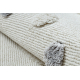 Tappeto YOYO EY78 cerchio bianco / beige - Nuvola, Arcobaleno, punti per bambini, strutturali, sensoriali Frange 