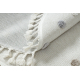 Tappeto YOYO EY78 cerchio bianco / beige - Nuvola, Arcobaleno, punti per bambini, strutturali, sensoriali Frange 