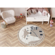Tappeto YOYO EY80 cerchio bianco / beige - Volpe per bambini, strutturali, sensoriali Frange 