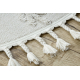 Carpet YOYO EY80 circle white / beige - Fox for children, structural, sensory Fringes
