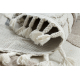 Koberec kulatý YOYO EY80 bílé / béžový - Liška pro děti, strukturální, senzoricky Třásně