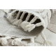 Tappeto YOYO EY80 cerchio bianco / beige - Volpe per bambini, strutturali, sensoriali Frange 