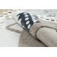 Carpet YOYO EY80 circle white / beige - Fox for children, structural, sensory Fringes