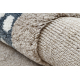 Tappeto YOYO EY80 cerchio bianco / beige - Volpe per bambini, strutturali, sensoriali Frange 
