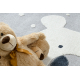 Tappeto YOYO EY81 cerchio grigio / bianco - Orso, montagne per bambini, strutturali, sensoriali Frange 