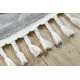 Tappeto YOYO EY81 cerchio grigio / bianco - Orso, montagne per bambini, strutturali, sensoriali Frange 
