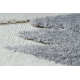 Tappeto YOYO EY81 cerchio grigio / bianco - Orso, montagne per bambini, strutturali, sensoriali Frange 