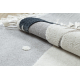 Tappeto YOYO EY81 cerchio grigio / bianco - Orso, montagne per bambini, strutturali, sensoriali Frange 