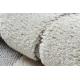 Tappeto YOYO EY81 cerchio grigio / bianco - Orso, montagne per bambini, strutturali, sensoriali Frange 