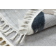 Tappeto YOYO EY81 cerchio grigio / bianco - Orso, montagne per bambini, strutturali, sensoriali Frange 