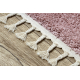 Teppich BERBER quadratisch 9000 rosa Franse berber marokkanisch shaggy