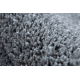 Килим BERBER квадратний 9000 сірий бахромою волохатий