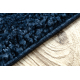 Килим BERBER квадратний 9000 темно-синій бахромою волохатий