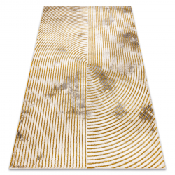 Carpete moderno SAMPLE Naxos A0115, Geométrico - estrutural, bege / dourado