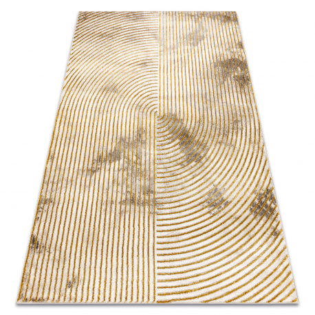 Moderns paklājs SAMPLE Naxos A0115, Ģeometrisks - strukturāls, bēšs / zelts