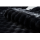 Teppe BUBBLE svart 25 IMITATION OF RABBIT fur 3D strukturell