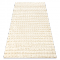 Preproga BUBBLE slonova kost 12 IMITACIJA ZAJČJEGA KRZNA 3D strukturna