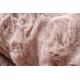 Teppe BUBBLE pudder rosa 45 IMITATION OF RABBIT fur 3D strukturell