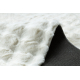 Gulvtæppe BUBBLE hvide 11 IMITATION AF KANINPELS 3D strukturel