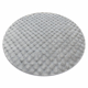 Carpet BUBBLE circle silver 21 IMITATION OF RABBIT FUR 3D structural