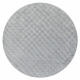 Tappeto BUBBLE cerchio argento 21 IMITAZIONE PELLICCIA DI CONIGLIO 3D strutturale
