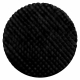 Tapis BUBBLE cercle noir 25 IMITATION DE FOURRURE DE LAPIN 3D structurel