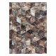 Teppe PATCHWORK 21715 brun - Kuskinn, Diamanter