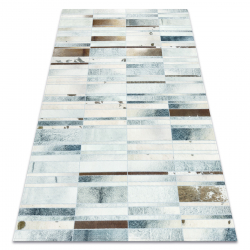 Kilimas PATCHWORK 21717 smėlio spalvos - Karvės oda, lentos 