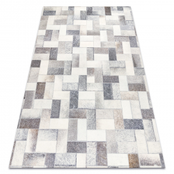 Tapijt PATCHWORK 21723 grijs - Koeienhuid, planken