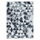 Килим PATCHWORK 21722 сиво - Телешка кожа, триъгълници 