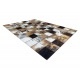 Teppe PATCHWORK 21718 brun - Kuskinn, firkanter 
