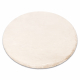 Moderner Teppich TEDDY NEW sand 52 Kreis Shaggy, plüschig, sehr dickes beige