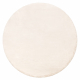 Alfombra moderna TEDDY NEW sand 52 circulo shaggy, felpa, muy gruesa beige