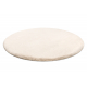 Moderne tæppe TEDDY NEW sand 52 ympyrä cirkel shaggy, plys, meget tyk beige