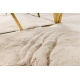 Moderne teppe TEDDY NEW sand 52 sirkel shaggy, plysj, veldig tykk beige