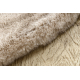 TEDDY NEW sand 52 circulo tapete moderno shaggy, de pelúcia, muito espesso bege