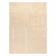 Moderna preproga SAMPLE Naxos A0115 full embosy, Geometrijski - strukturna, smetana / zlata