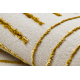 Moderne tæppe PRØVE Naxos A0115 full embosy, Geometrisk - strukturelt, creme / guld