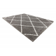 Tæppe SAMPLE Shaggy OSLO Y0070 Diamanter, grå / fløde