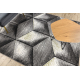 килим SAMPLE Este Friese Soft CUBE гумка 3D - сірий