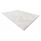Fonott Sizal szőnyeg boho MOROC gyémánt 22312 rojt - szerkezeti bézs / krém, újrahasznosított szőnyeg
