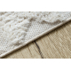 Tapijt MOROC Ruit 22312 Ecologisch , EKO SISAL rand - structureel beige / crème, Gerecycled katoenen tapijt